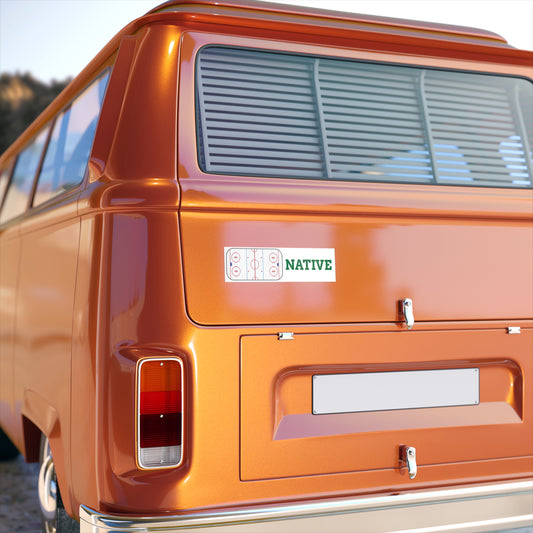 Native Hockey Bumper Sticker - Perfect for Sports Fans and Road Trips