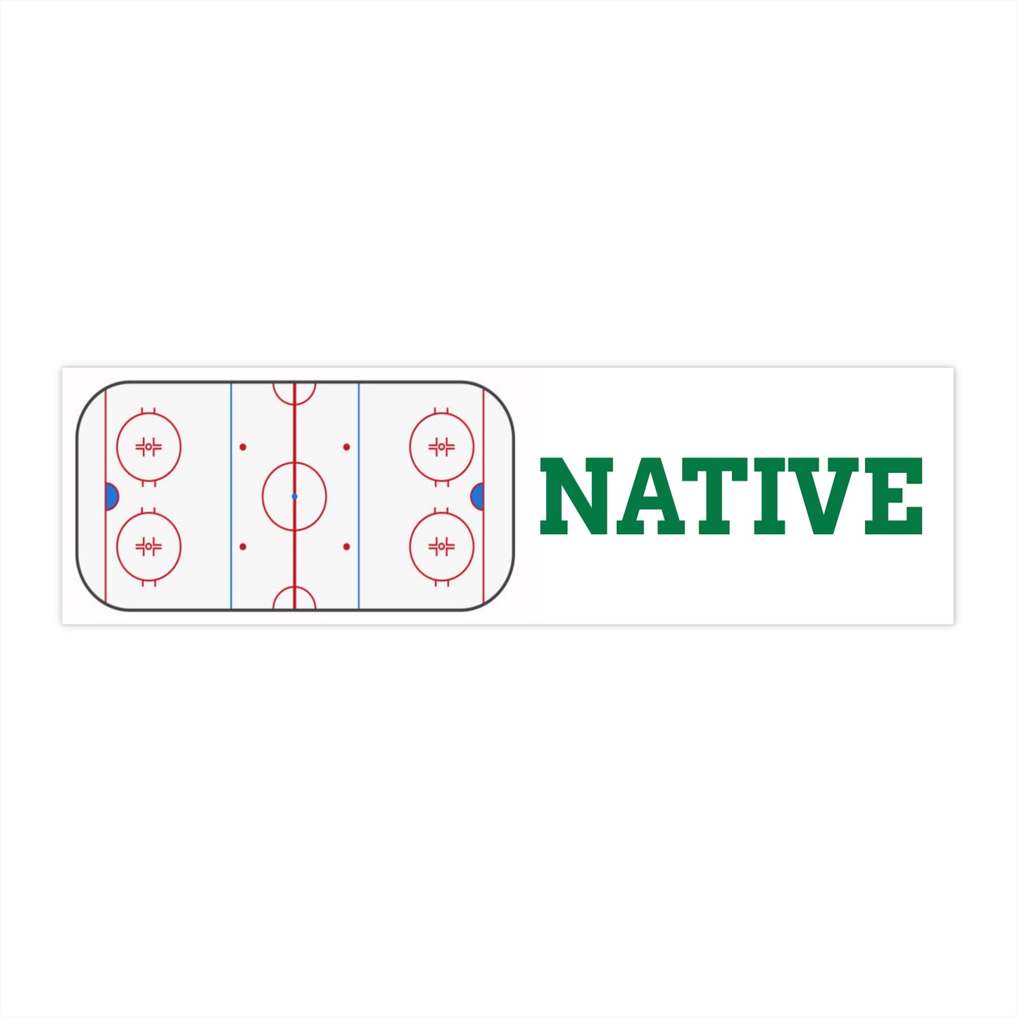 Native Hockey Bumper Sticker - Perfect for Sports Fans and Road Trips