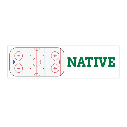 Native Hockey Bumper Sticker - Perfect for Sports Fans and Road Trips